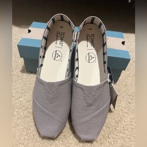 Toms morning dove grey Alpargata shoe size 8